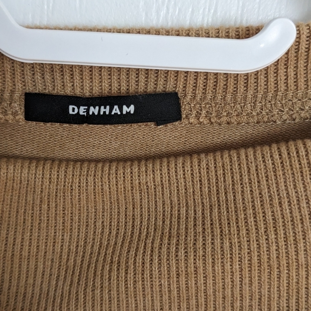 Denham crew neck pull sweatshirt camel brown small T13 - Picture 6 of 10